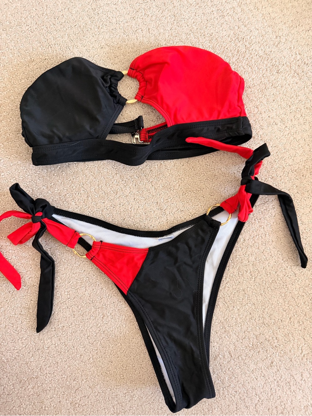 Red & Black Harley Bikini